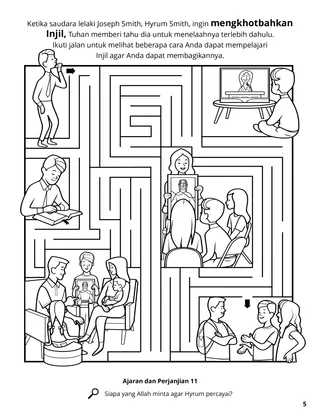 The Lord Told Hyrum to Study the Scriptures coloring page