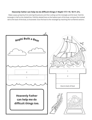 activity page: God helps me obey His commandments