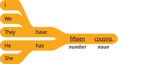 pattern 1 answer I have number noun