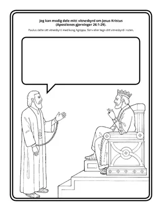 aktivitetsside: Jeg kan dele mitt vitnesbyrd