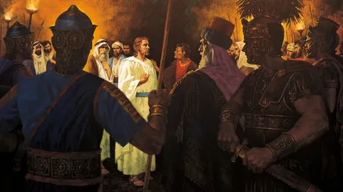 Jesus being arrested in Gethsemane