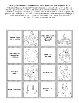página de atividades: Posso ajudar os filhos do Pai Celestial a voltar à presença Dele
