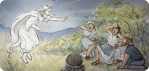 angel appearing to Alma and others