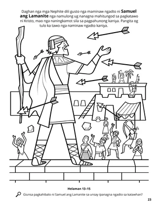 Samuel the Lamanite coloring page
