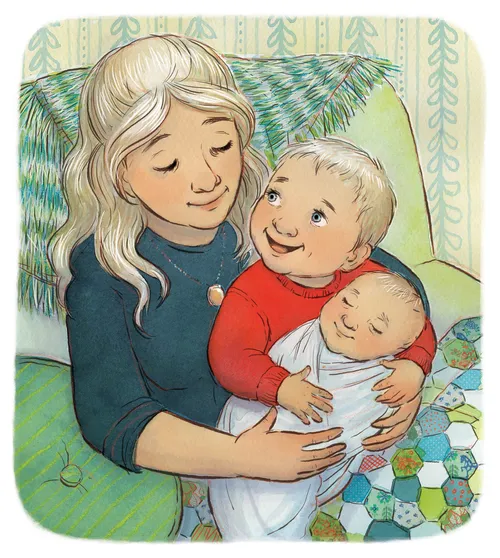 mother with her children