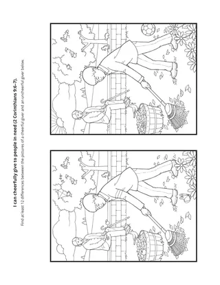 activity page: I can cheerfully give to people in need