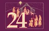 numeral 24 with Nativity scene