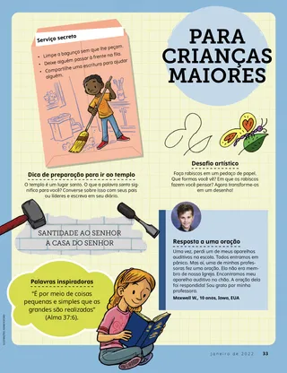 Page from the January 2022 Friend Magazine.