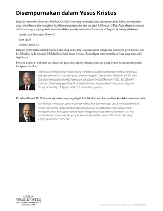 Disempurnakan dalam Yesus Kristus