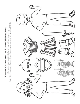 activity page: the armor of God can protect me