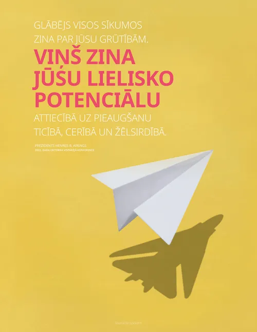 Airinga citāts uz plakāta