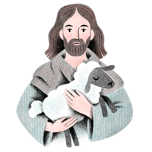 Jesus Christ with lamb