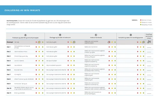 evaluere innsats, oversikt