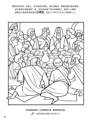 The Last Supper coloring page
