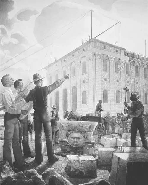Nauvoo Temple construction