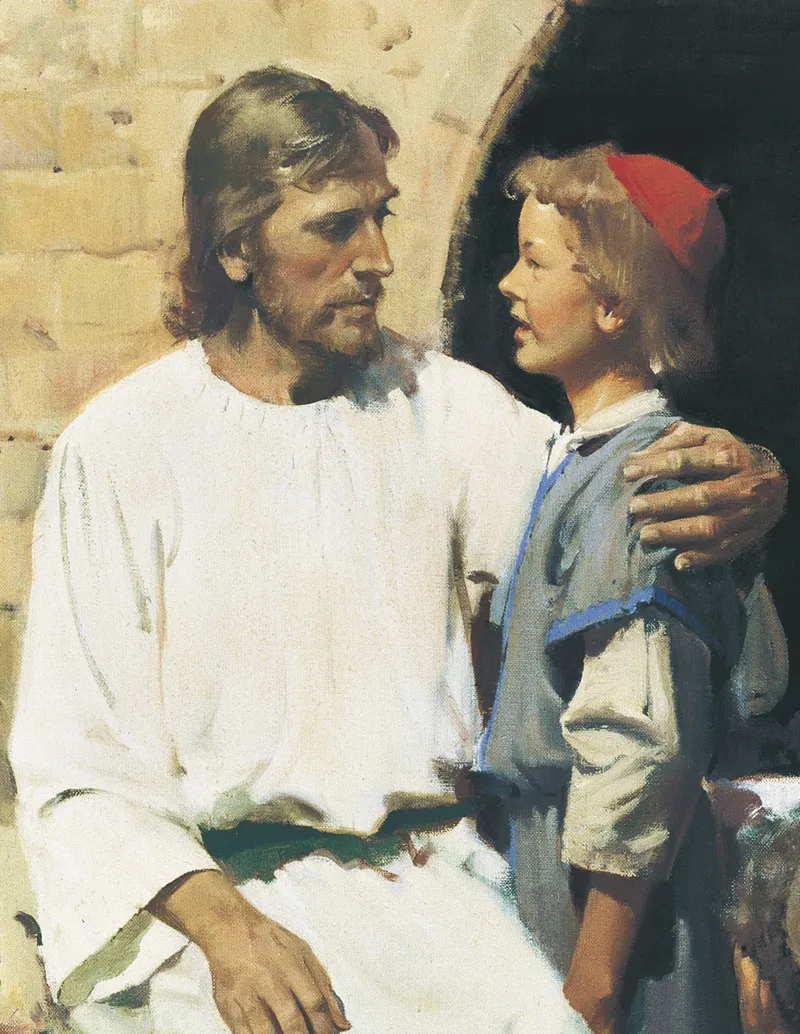 Jesus Christ with a Child (Christ with the Children), by Harry Anderson; Primary manual 2-1