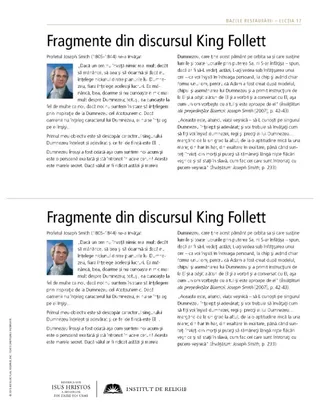 foaie de prezentare, Discursul King Follett