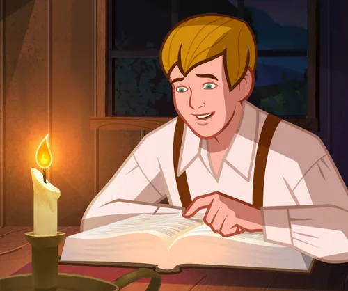 Joseph Smith reading the Bible
