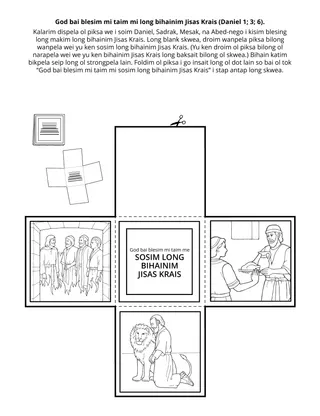 Praimari ektiviti pes:God bai blesin mi taim mi soisim long bihainim Jisas Krais