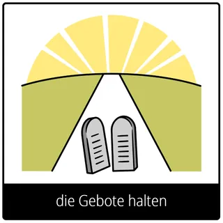 Symbol für Evangeliumsbegriff: die Gebote halten