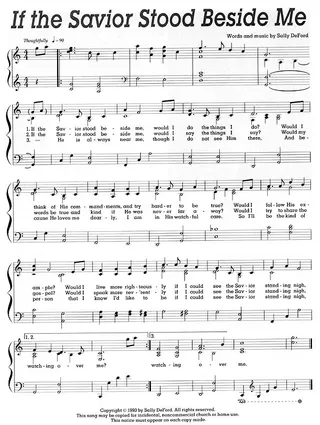 Music, If the Savior Stood Beside Me
