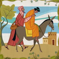 The Samaritan takes care of the Jewish man.