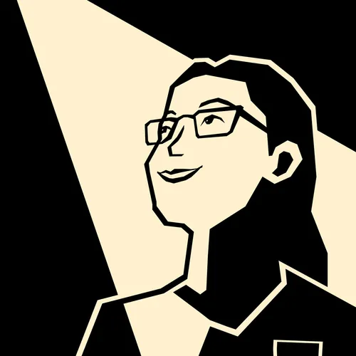 illustration of a missionary looking up into light