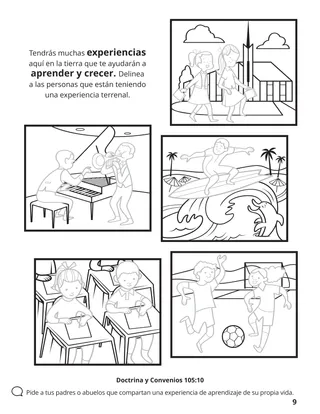 página 9 del libro para colorear “Congregar a la familia de Dios”