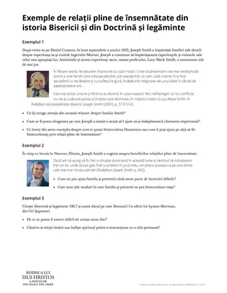 Exemple de relații pline de însemnătate din istoria Bisericii și din Doctrină și legăminte