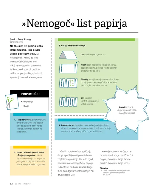 »Nemogoč« list papirja