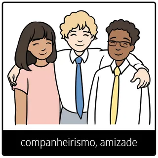 companheirismo, amizade — símbolo do evangelho