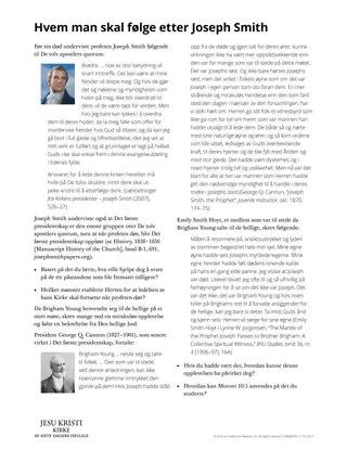 Hvem man skal følge etter Joseph Smith