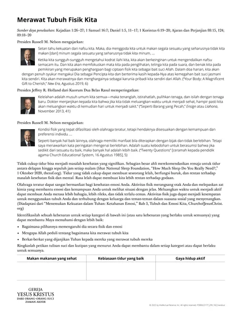 Selebaran “Merawat Tubuh Jasmani Kita”