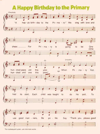 Music, A Happy Birthday to the Primary