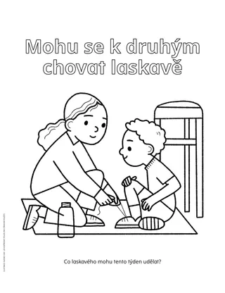 stránka s omalovánkou v PDF