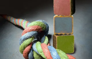 rope and toy blocks