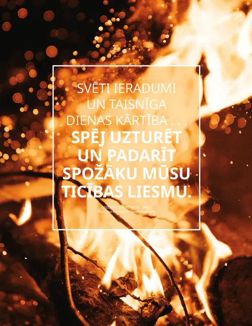 Landa citāts uz plakāta