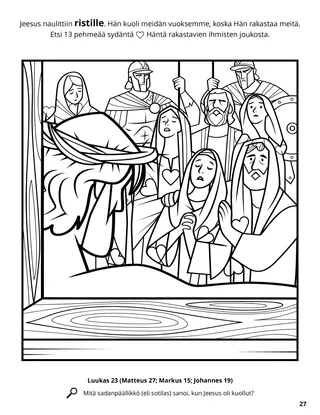 Jesus’s Crucifixion coloring page