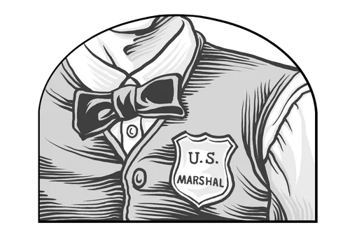 Man wearing United States marshal badge