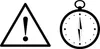 warning sign and compass