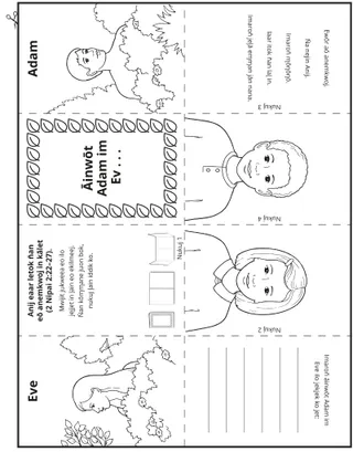 Peij in makūtkūt: āinwōt Adam im Iv, ewōr aō anemkwoj