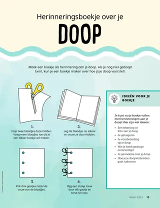 activiteit om een boekje te maken