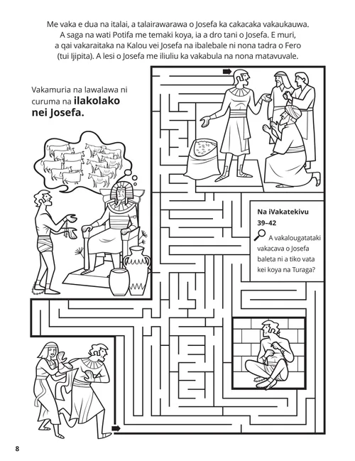 Joseph in Egypt coloring page
