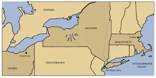 карта на североизточните Съединени Щати