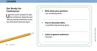 get ready for conference