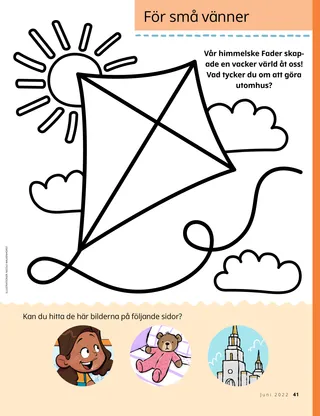 simple kite coloring activity