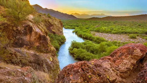 a river and rocks