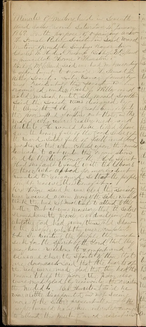 Salt Lake City Seventh Ward minutes, January 4, 1868