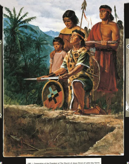 Los anti-nefi-lehitas entierran sus espadas