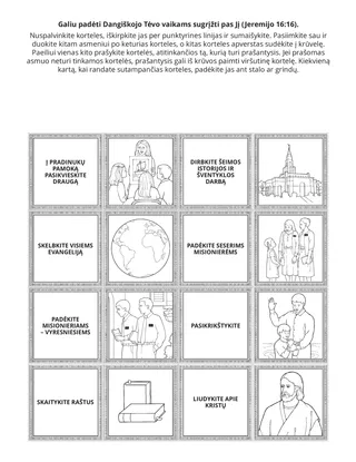 užsiėmimų puslapis. Galiu padėti Dangiškojo Tėvo vaikams sugrįžti pas Jį